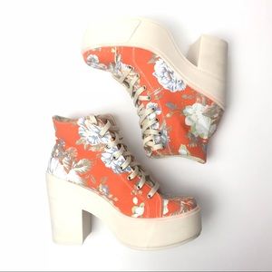 Shellys London Floral Platform Heel MADE IN ITALY